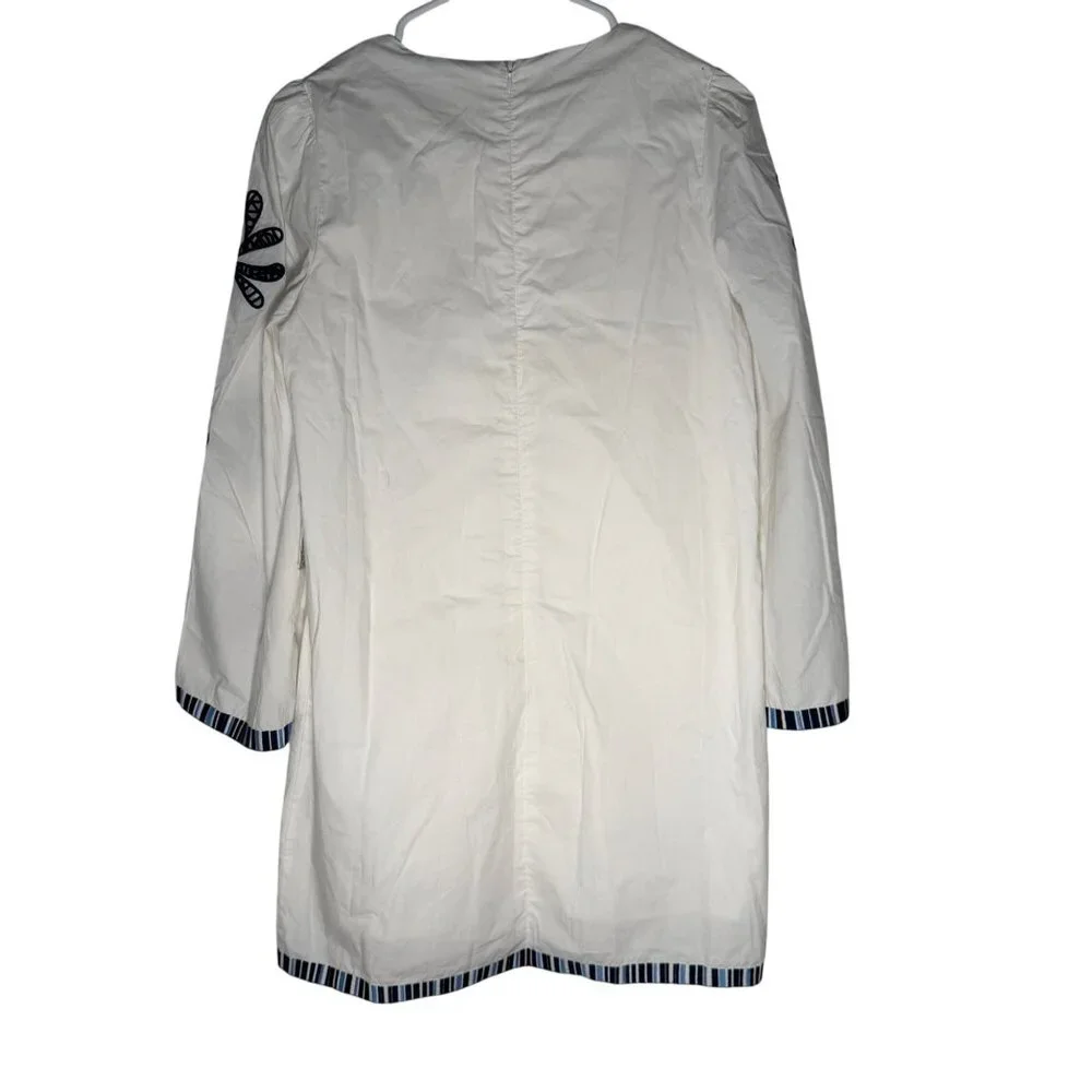 Hyacinth House Tuckernuck White Blue Embroidery Atlantic Mini Dress Size XS NWT - Picture 6 of 6
